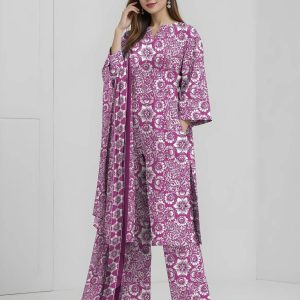 3 Pcs Women's Unstitched Printed Suit
